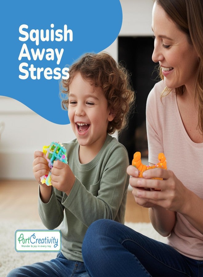 ArtCreativity Squishy Treats Fidget Toys for Kids and Adults - 4 Pack - Super Soft Squishy Dessert Include Sandwich Cookie, Donut, Croissant, and Waffle - Squeeze Toys for Stress Relief and Anxiety - Image 2